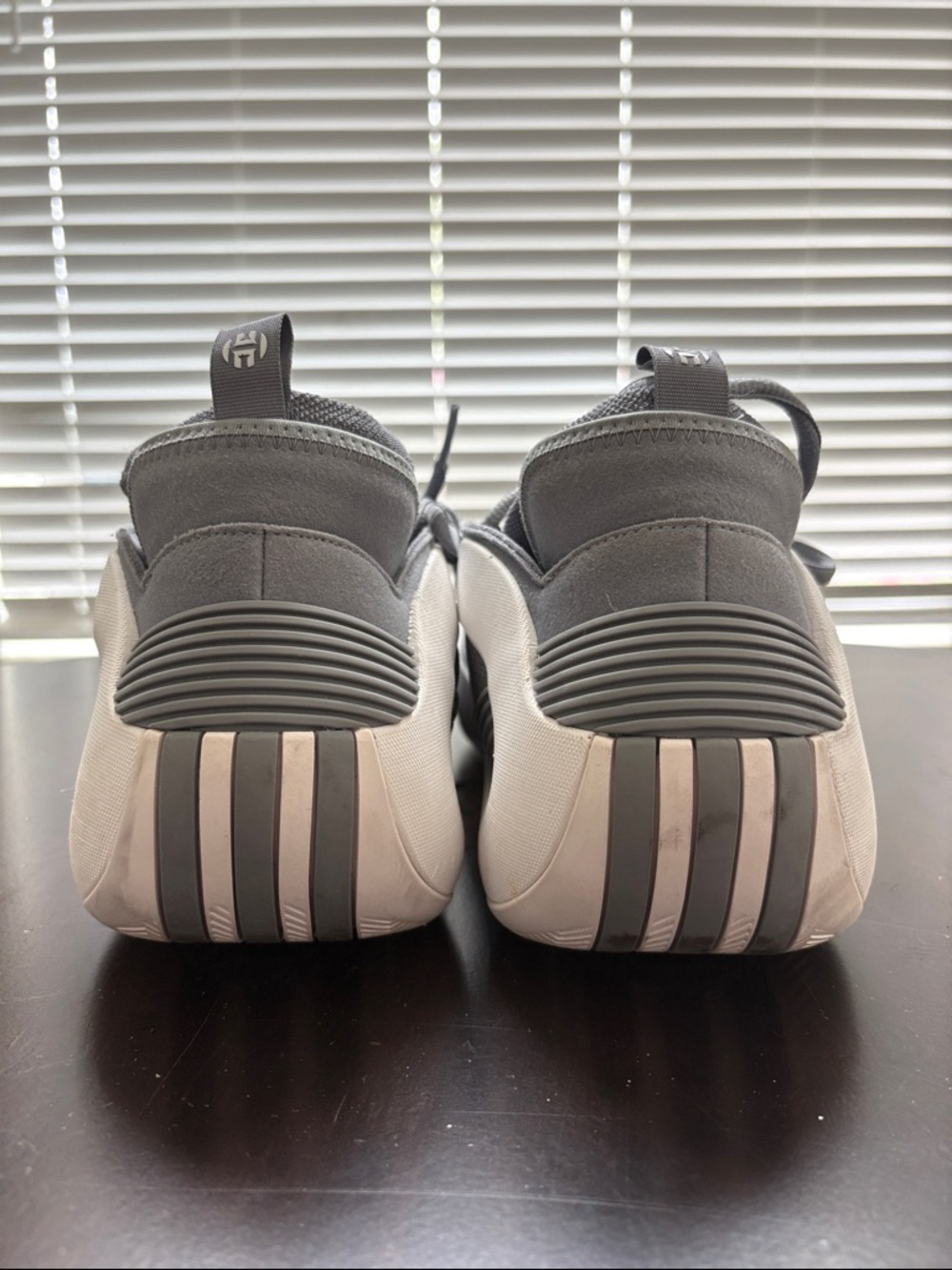 Men's Adidas Harden’s  in Light Gray and Dark Gray size 14 - Picture 5 of 5